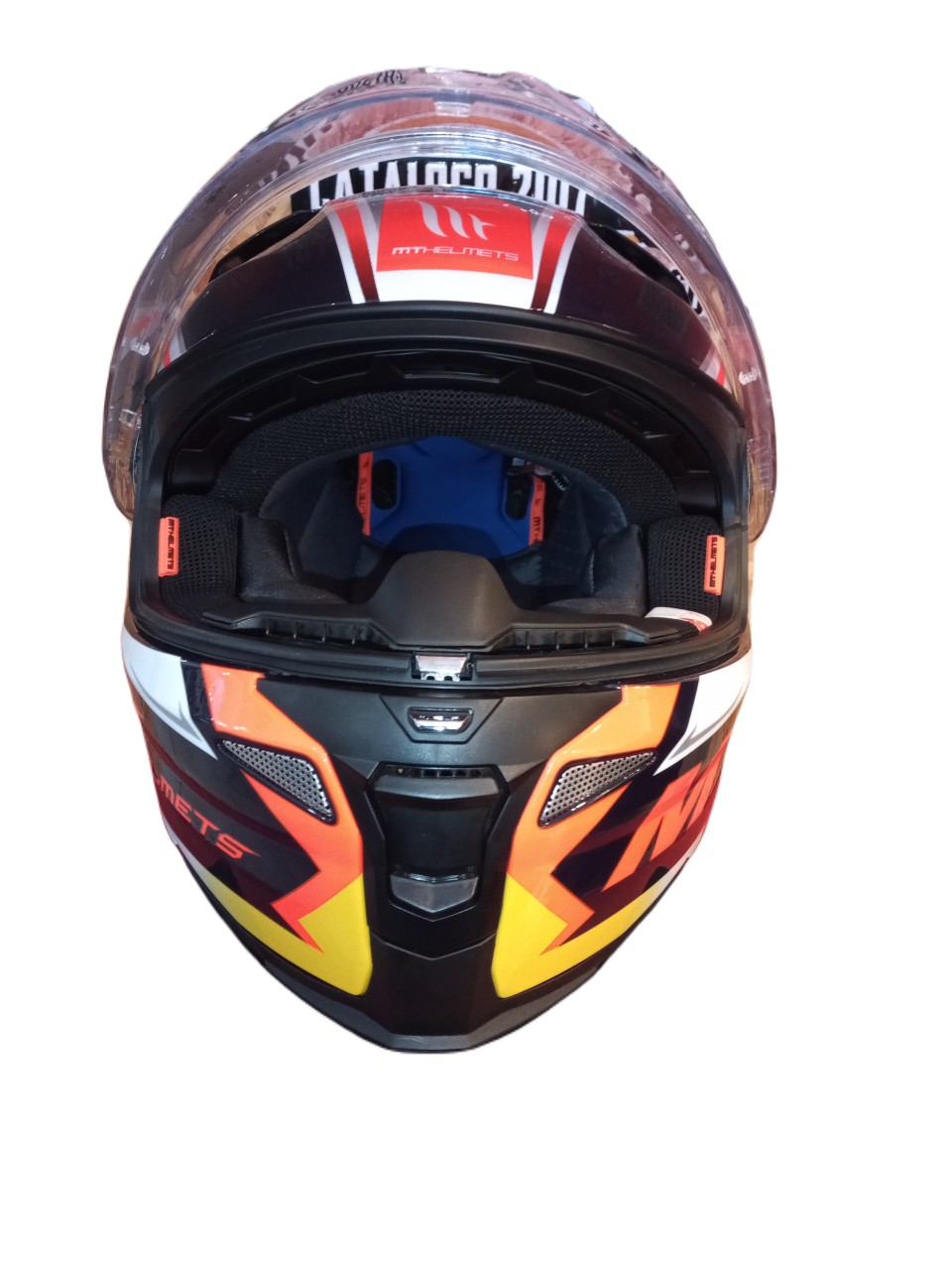 Casco Moto Mt Revenge 2 Acosta A37 Azul Brillo Integral - Imagen 2