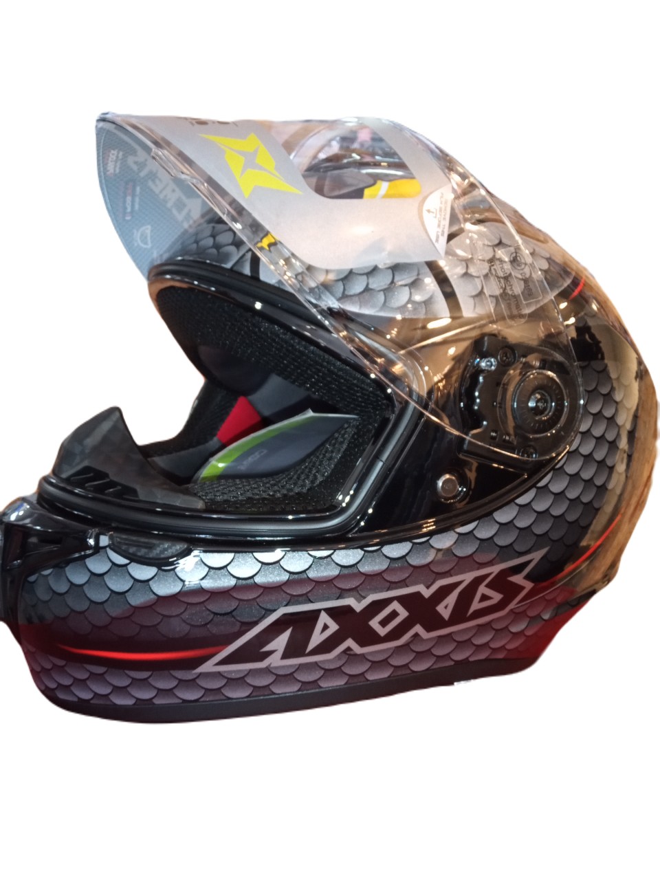 Casco Moto Integral Axxis Draken Nahesa A2 Gris Brillo - Imagen 2