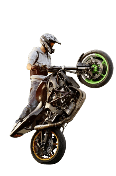 motociclista acrobacia